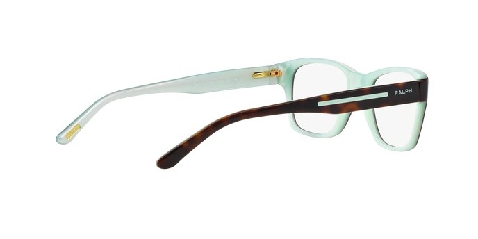 Brillen Ralph RA 7021 (601) farbe havana/aquamarine form quadratisch gläser demo lens