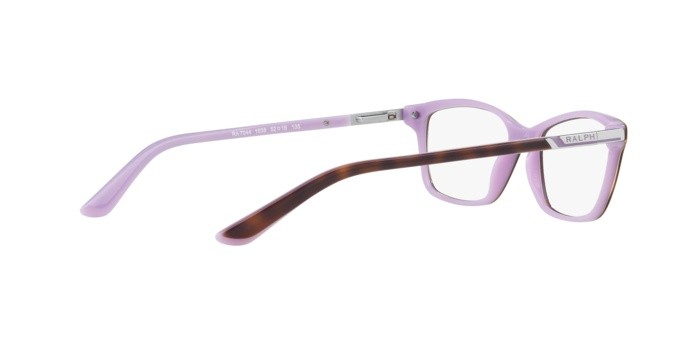 Eyeglasses Ralph RA 7044 (1038) color havana violet shape cat eye lenses demo lens
