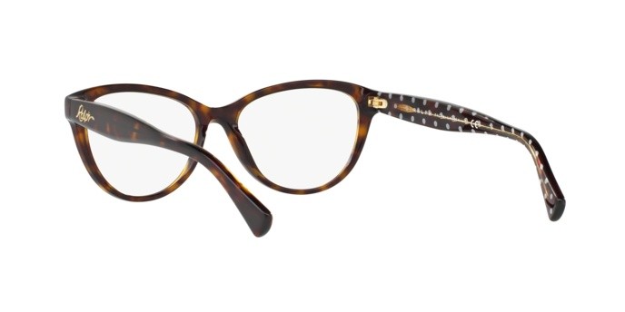 Eyeglasses Ralph RA 7075 (502) color dark havana shape cat eye lenses demo lens