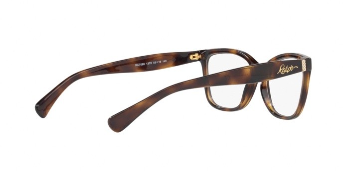 Brillen Ralph RA 7088 (1378) farbe shiny dark havana form quadratisch gläser demo lens