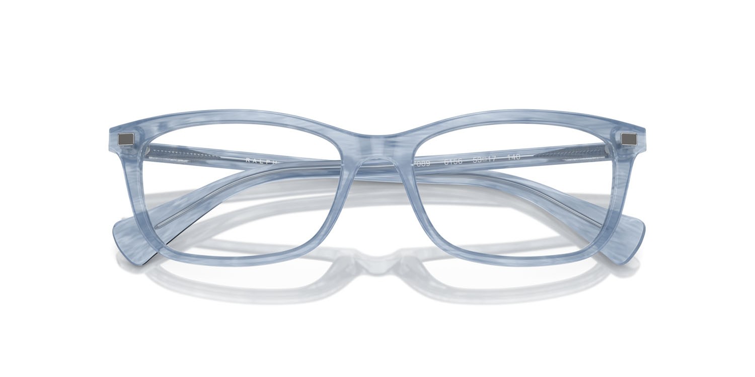 Eyeglasses Ralph RA 7089 (6156) color blu brillante striato shape rectangle lenses lente demo