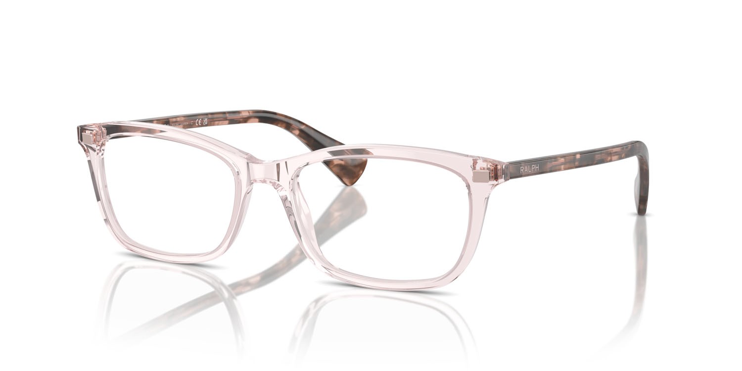 Eyeglasses Ralph RA 7089 (6190) color rosa brillante trasparente shape rectangle lenses lente demo