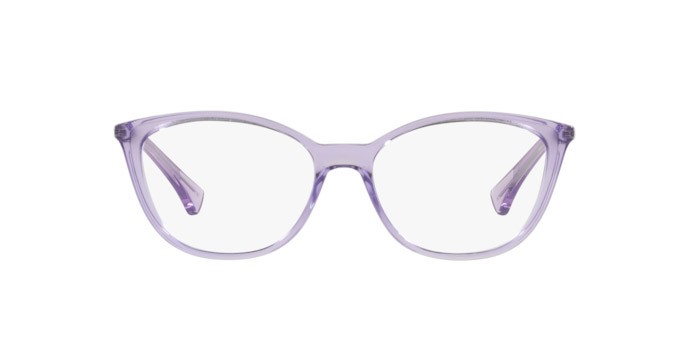 Brillen Ralph RA 7114 (5777) farbe shiny transparent violet form cat-eye gläser demo lens