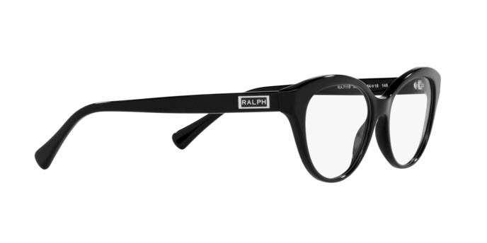 Brillen Ralph RA 7116 (5001) farbe shiny black form schmetterling gläser demo lens
