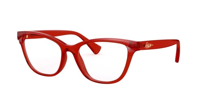 Brillen Ralph RA 7118 (5785) farbe transparent red form schmetterling gläser demo lens