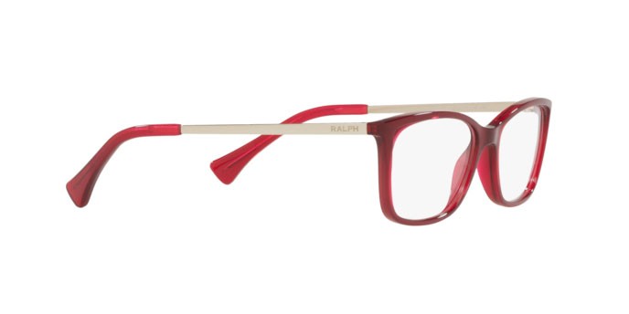 Brillen Ralph RA 7130 (5800) farbe transparent bourdeaux form quadratisch gläser demo lens