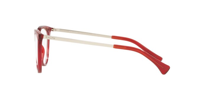 Brillen Ralph RA 7131 (5734) farbe shiny transparent red form cat-eye gläser demo lens