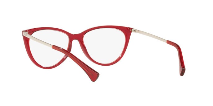Brillen Ralph RA 7131 (5734) farbe shiny transparent red form cat-eye gläser demo lens