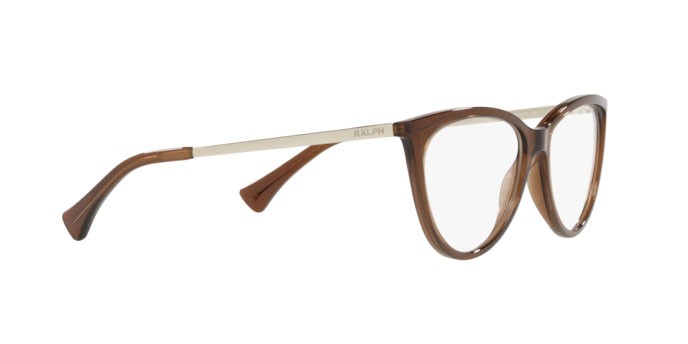 Brillen Ralph RA 7131 (5798) farbe shiny transparent brown form cat-eye gläser demo lens