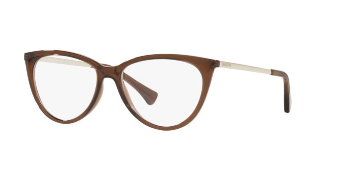 Brillen Ralph RA 7131 (5798) farbe shiny transparent brown form cat-eye gläser demo lens