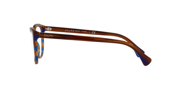 Eyeglasses Ralph RA 7133U (5987) color striped brown blue shape square lenses demo lens