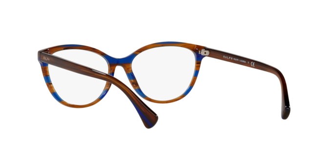 Eyeglasses Ralph RA 7133U (5987) color striped brown blue shape square lenses demo lens