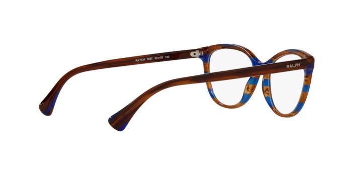 Eyeglasses Ralph RA 7133U (5987) color striped brown blue shape square lenses demo lens