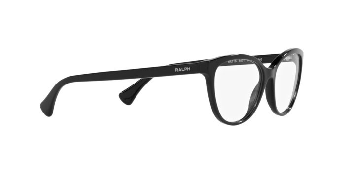 Brillen Ralph RA 7134 (5001) farbe shiny black form cat-eye gläser demo lens