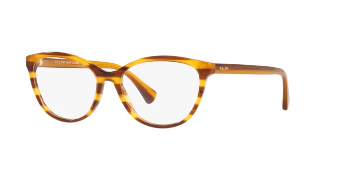 Brillen Ralph RA 7134 (5988) farbe striped brown honey form cat-eye gläser demo lens
