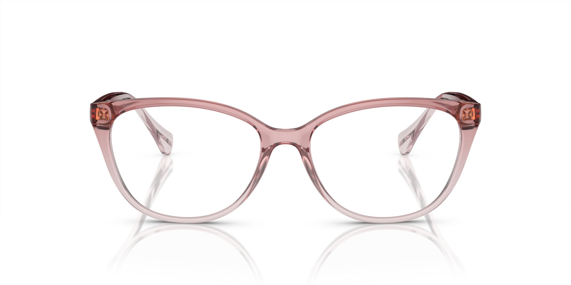 Eyeglasses Ralph RA 7135 (6125) color rosa brillante trasparente shape cat eye lenses lente demo