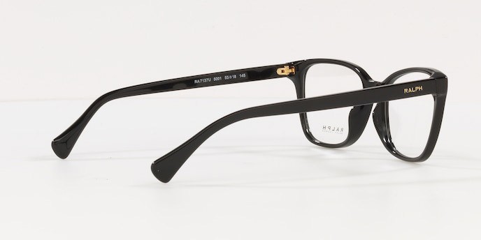 Brillen Ralph RA 7137U (5001) farbe shiny black form quadratisch gläser demo lens