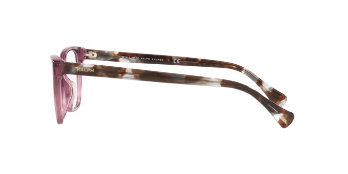 Eyeglasses Ralph RA 7137U (6008) color shiny transparent violet shape square lenses demo lens