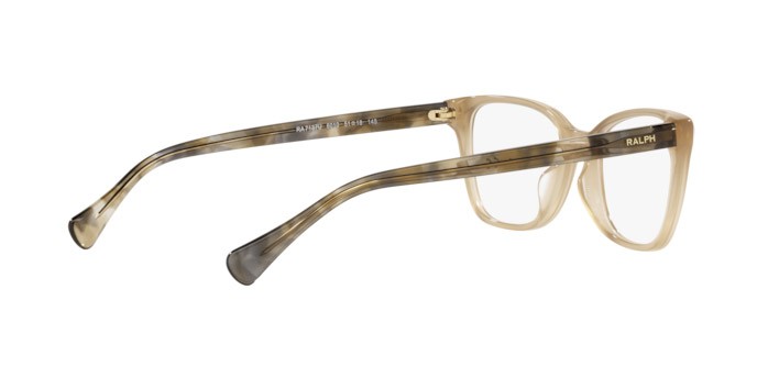 Eyeglasses Ralph RA 7137U (6010) color shiny opal beige shape square lenses demo lens
