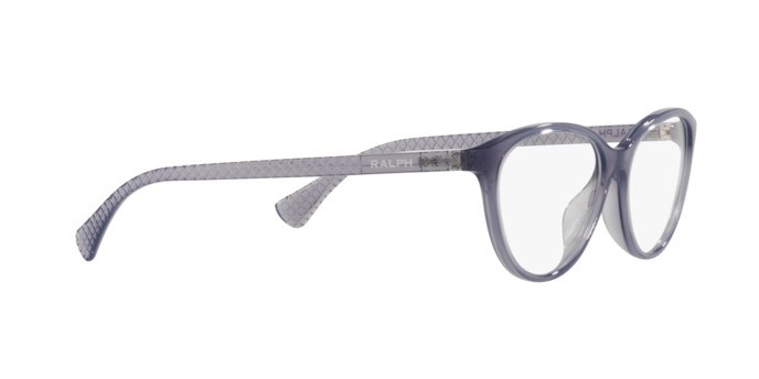 Eyeglasses Ralph RA 7140U (6005) color shiny transparent violet shape cat eye lenses demo lens