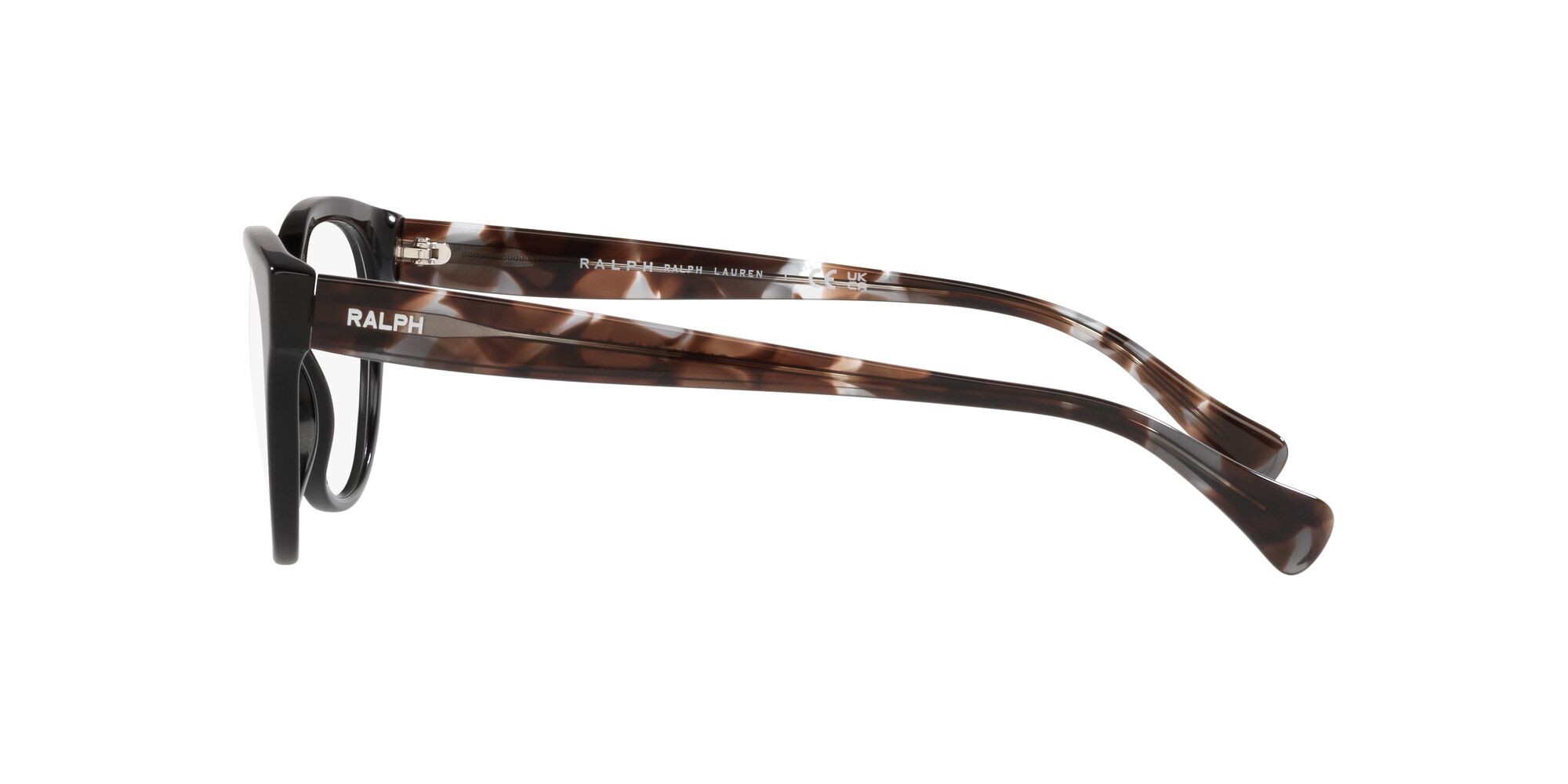 Eyeglasses Ralph RA 7141 (6007) color nero lucido shape cat eye lenses lente demo