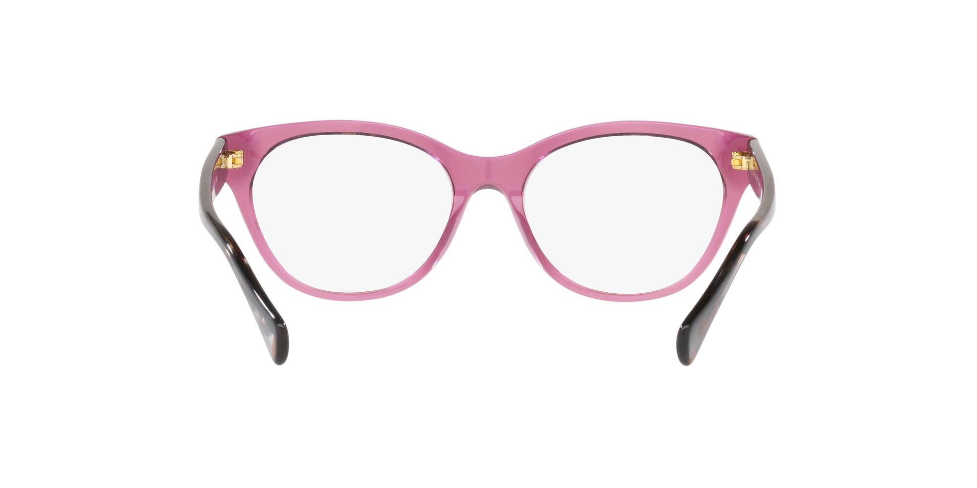 Brillen Ralph RA 7141 (6008) farbe violetto brillante trasparente form cat-eye gläser lente demo