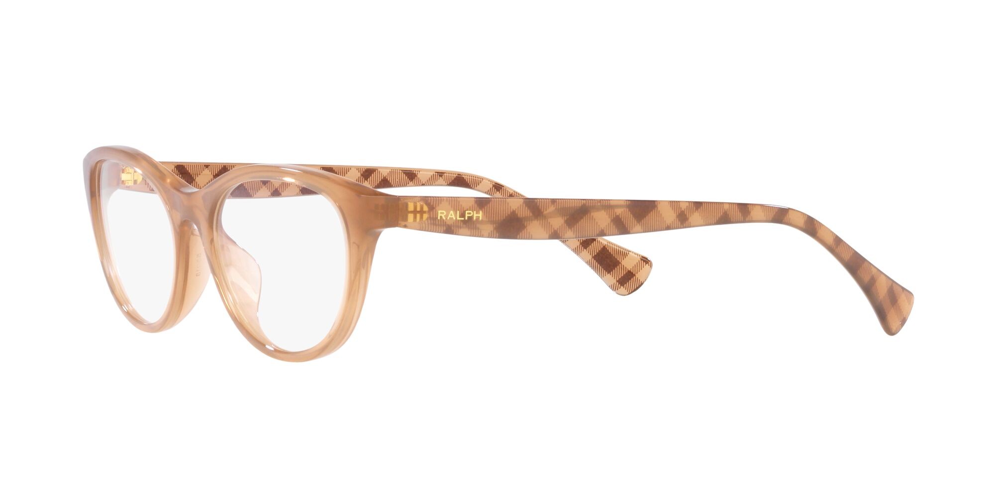 Brillen Ralph RA 7143U (5750) farbe caramello brillante trasparente form oval gläser lente demo