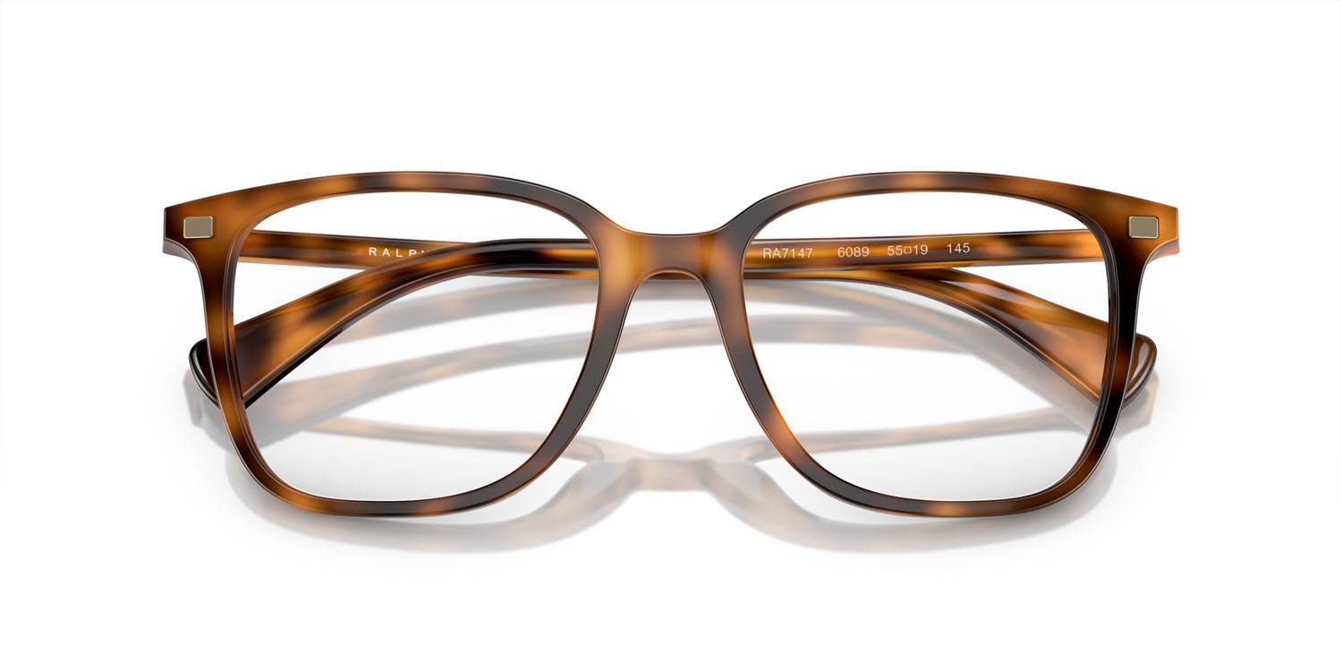 Eyeglasses Ralph RA 7147 (6089) color rosso lucido havana shape square lenses lente demo
