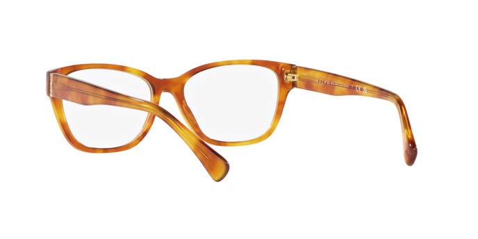 Brillen Ralph RA 7150 (6060) farbe shiny light brown havana form quadratisch gläser lente demo