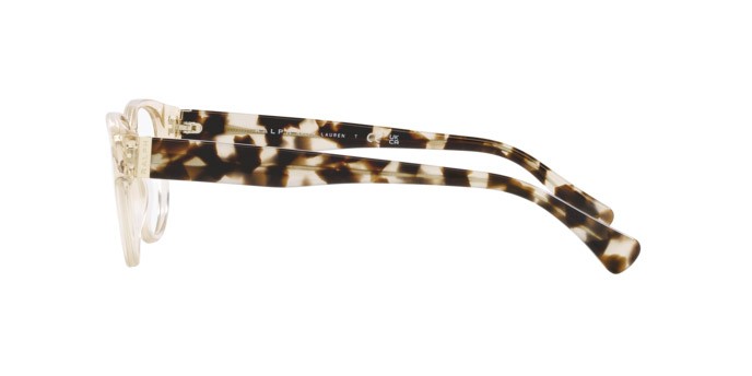Eyeglasses Ralph RA 7151 (6062) color marrone chiaro brillante trasparente shape oval lenses lente demo