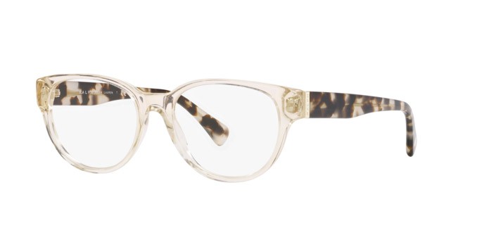 Eyeglasses Ralph RA 7151 (6062) color marrone chiaro brillante trasparente shape oval lenses lente demo