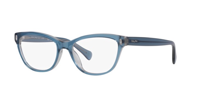 Eyeglasses Ralph RA 7152U (6068) color transparent blue on light grey shape oval lenses lente demo