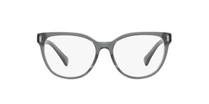 Occhiali da vista Ralph RA 7153 (6069) colore grigio trasparente su grigio perlaceo forma ovale lenti lente demo