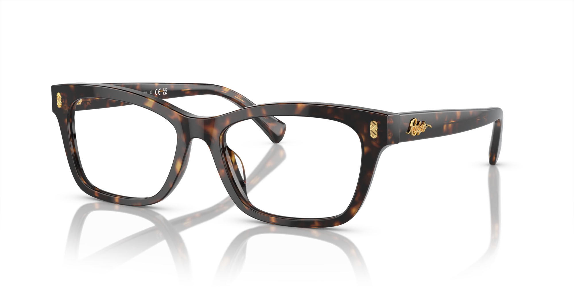 Eyeglasses Ralph RA 7154U (5003) color havana scuro lucido shape rectangle lenses lente demo
