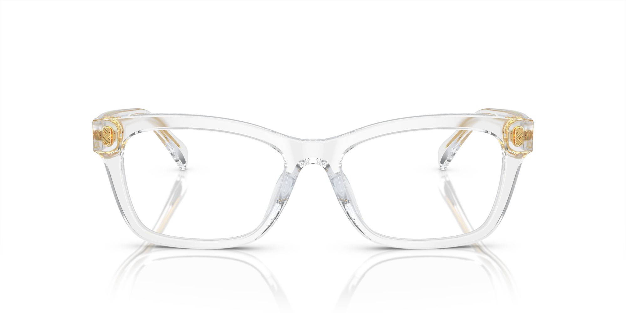 Occhiali da vista Ralph RA 7154U (5331) colore crystal brillante forma rettangolare lenti lente demo