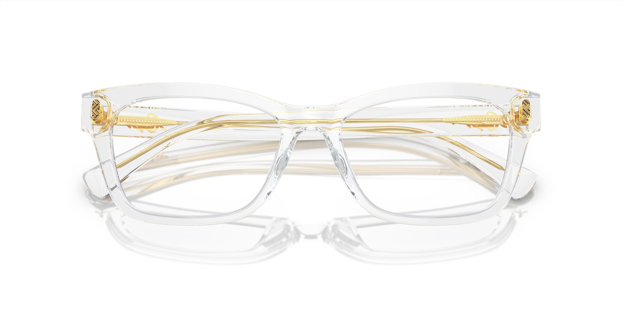 Occhiali da vista Ralph RA 7154U (5331) colore crystal brillante forma rettangolare lenti lente demo