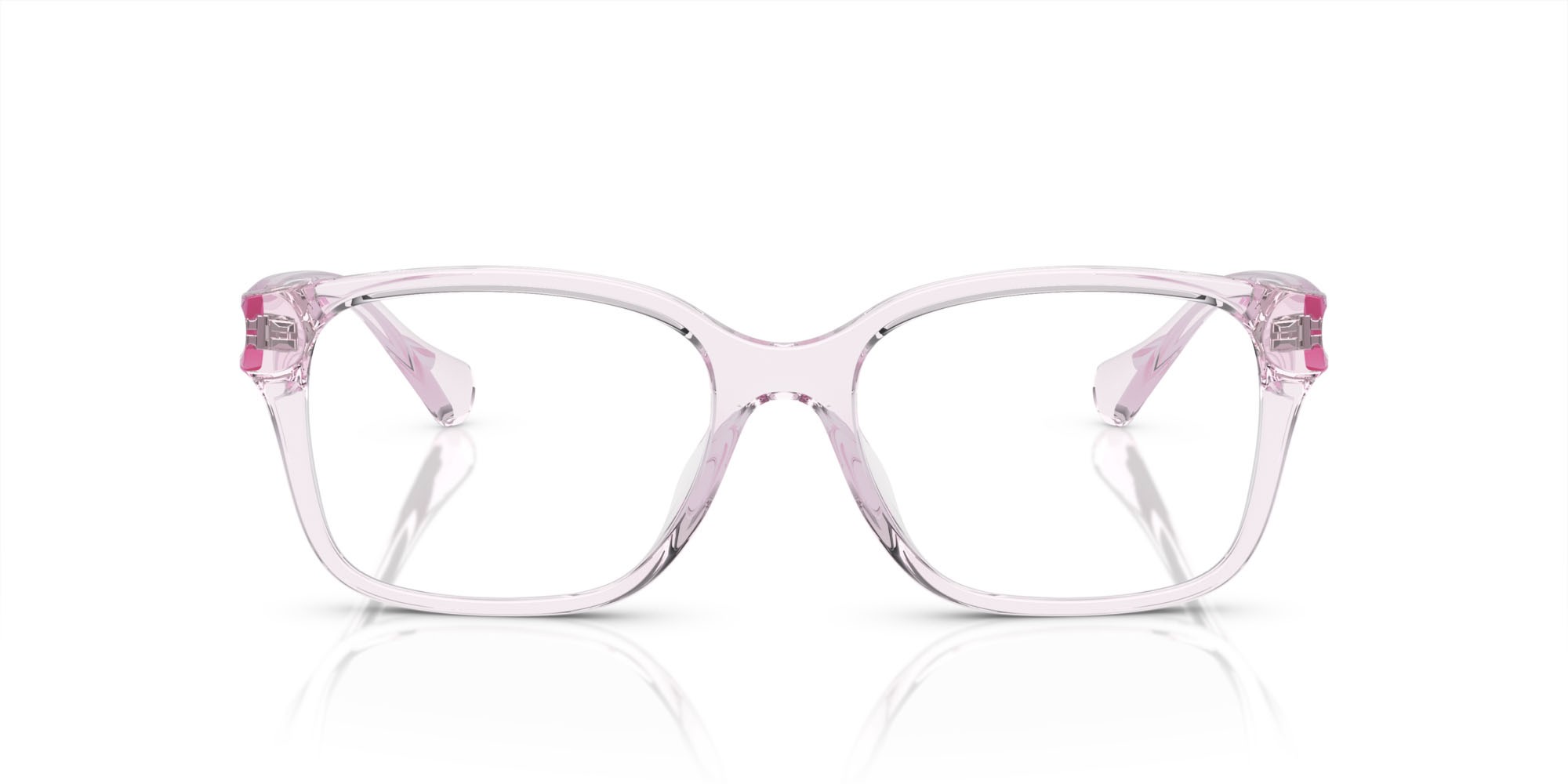 Eyeglasses Ralph RA 7155U (6121) color lilla trasparente lucido shape square lenses lente demo