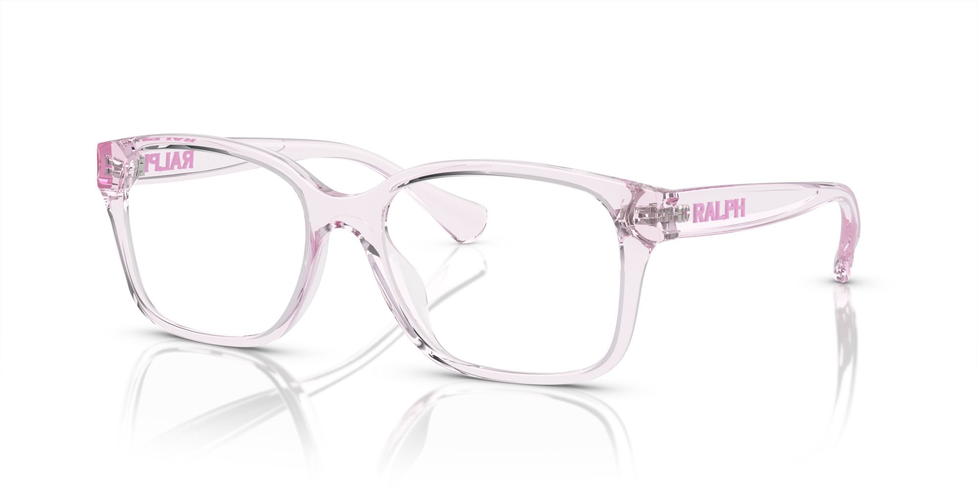 Eyeglasses Ralph RA 7155U (6121) color lilla trasparente lucido shape square lenses lente demo