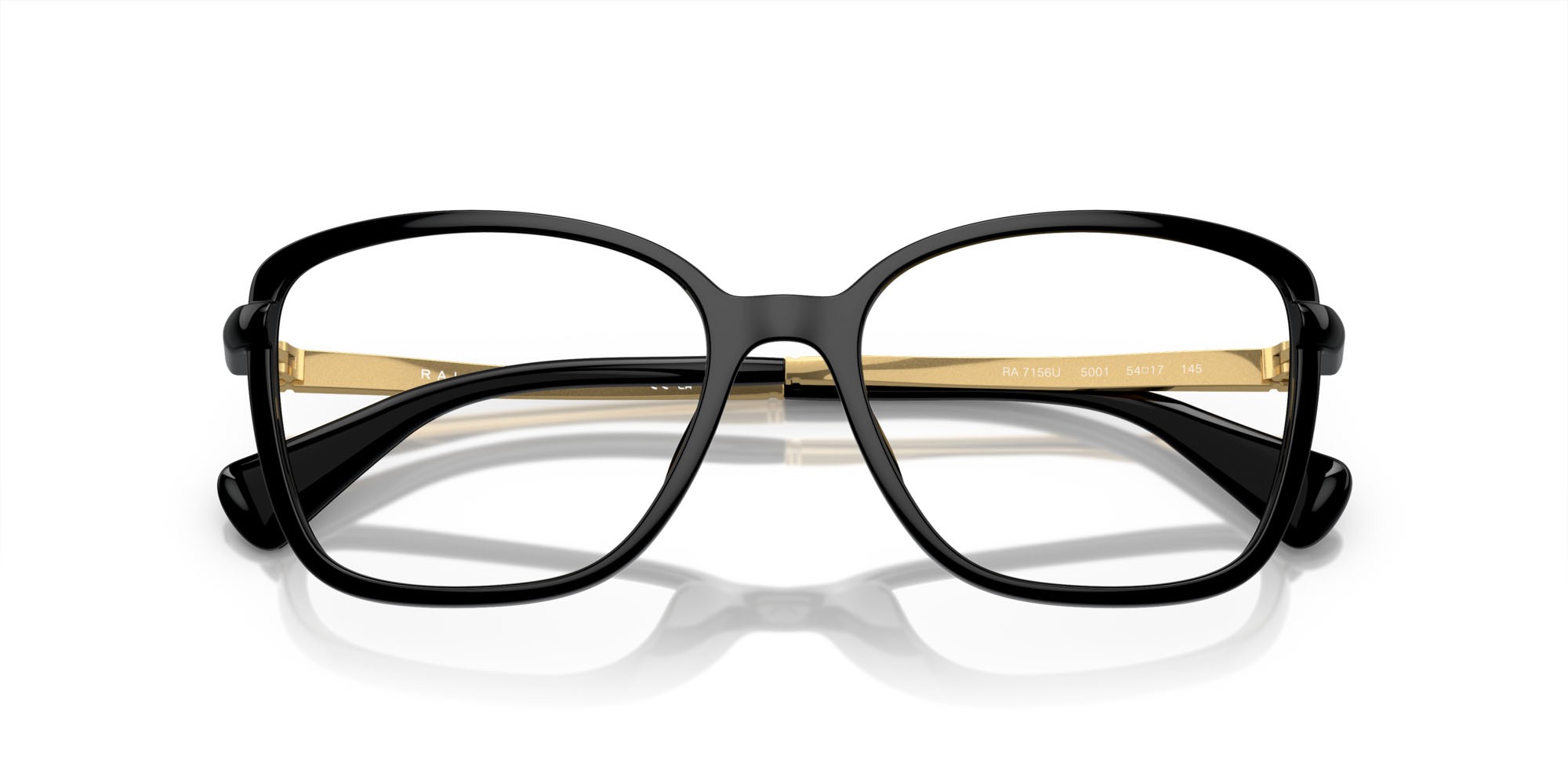 Brillen Ralph RA 7156U (5001) farbe nero lucido form quadratisch gläser lente demo
