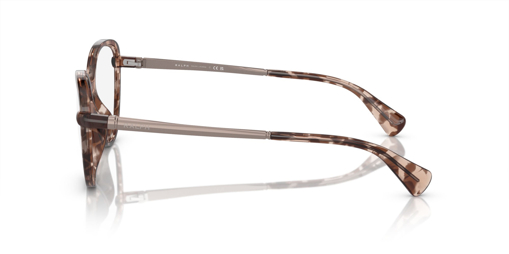 Occhiali da vista Ralph RA 7157U (5263) colore rosa lucido havana forma ovale lenti lente demo