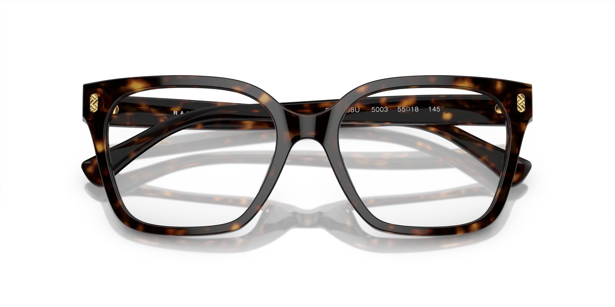 Eyeglasses Ralph RA 7158U (5003) color havana scuro lucido shape square lenses lente demo