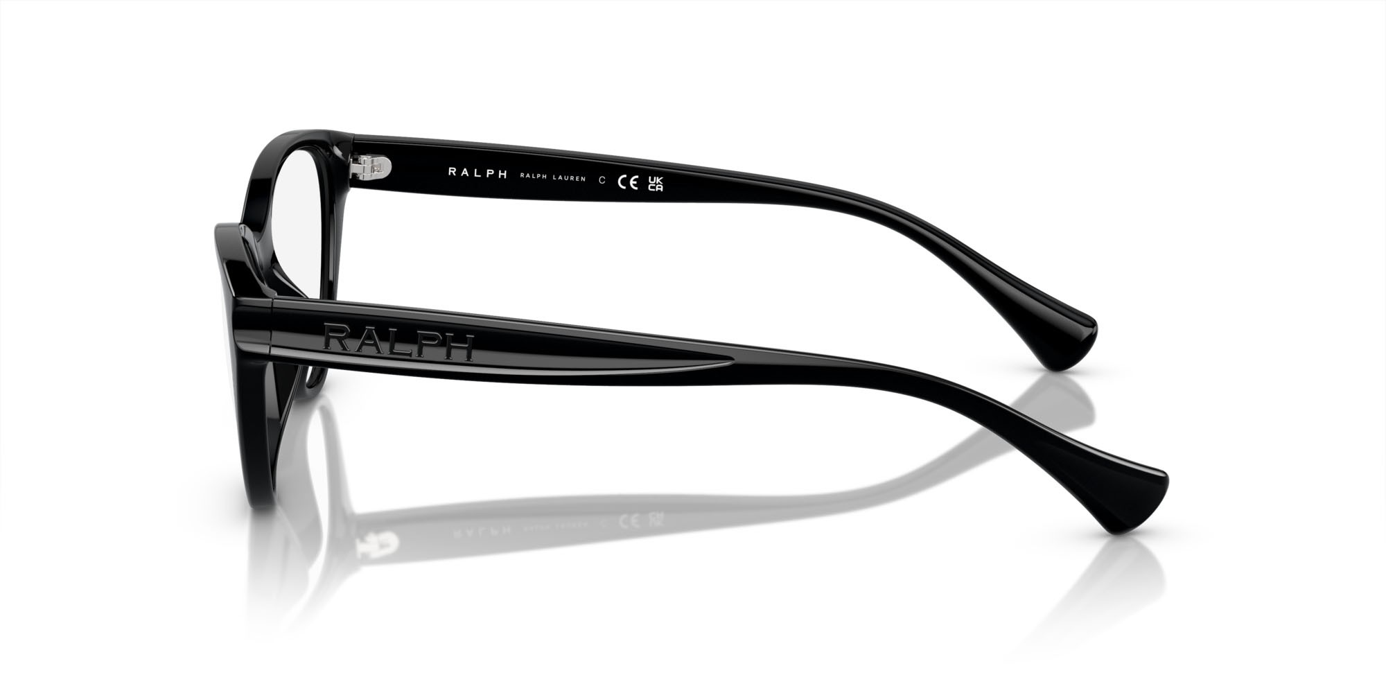 Eyeglasses Ralph RA 7159U (5001) color nero lucido shape cat eye lenses lente demo