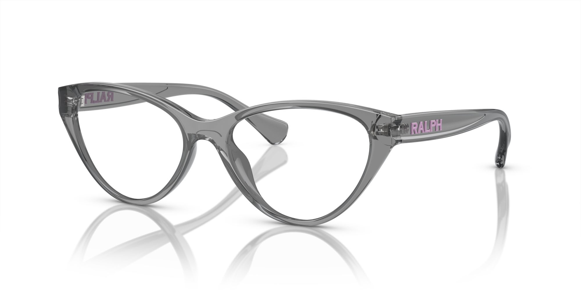 Eyeglasses Ralph RA 7159U (5799) color grigio trasparente shape cat eye lenses lente demo