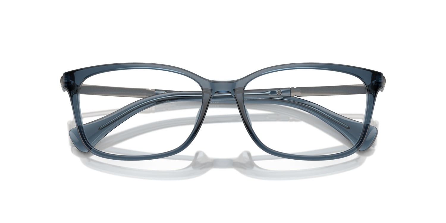 Eyeglasses Ralph RA 7160U (6198) color blu trasparente lucido shape square lenses lente demo