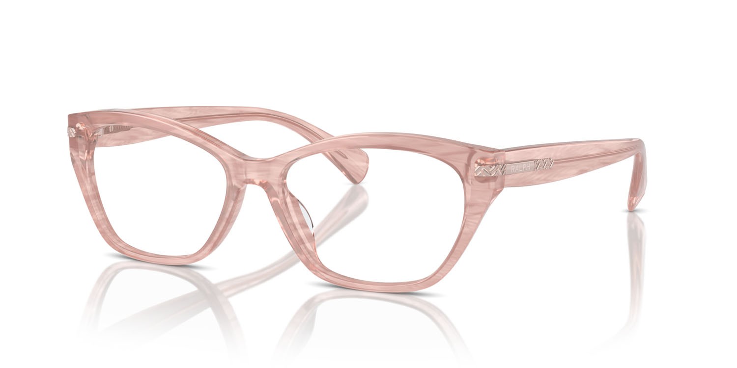 Eyeglasses Ralph RA 7161U (6155) color rosa brillante trasparente shape square lenses lente demo