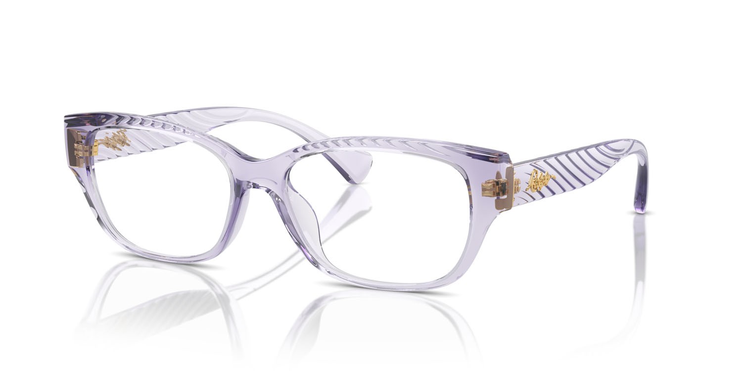 Eyeglasses Ralph RA 7165U (5746) color lilla trasparente lucido shape oval lenses lente demo