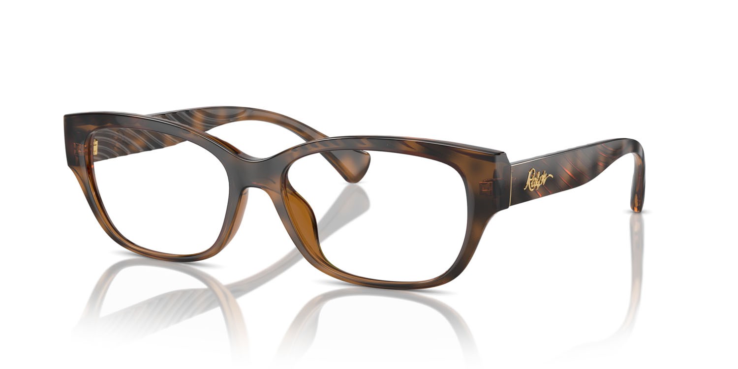 Occhiali da vista Ralph RA 7165U (6149) colore havana scuro lucido forma ovale lenti lente demo