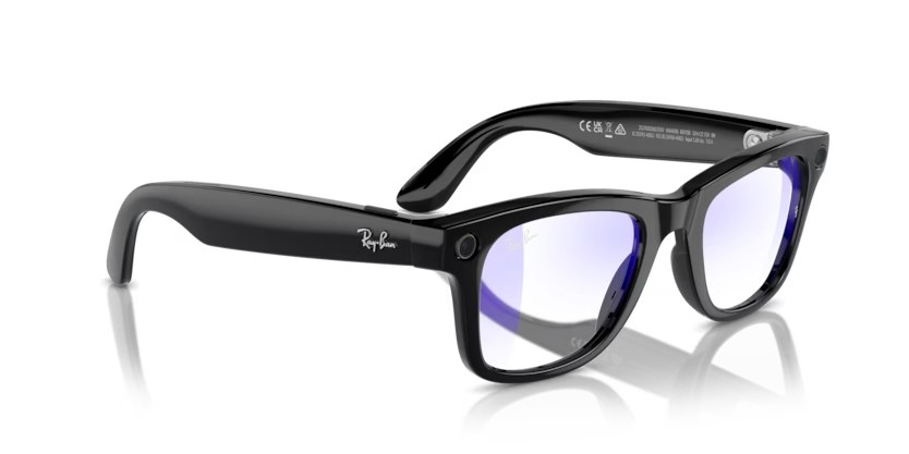 Sonnenbrillen Ray-Ban Meta Smart Glasses Wayfarer RW 4006 (601/SB) farbe nero form quadratisch gläser trasparente