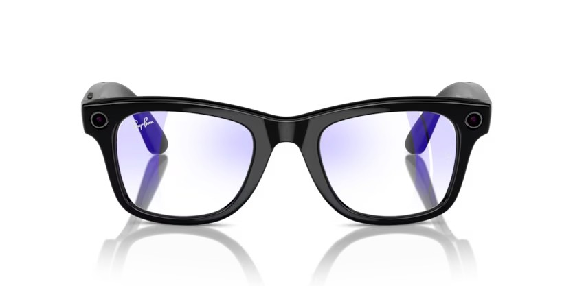 Sonnenbrillen Ray-Ban Meta Smart Glasses Wayfarer RW 4006 (601/SB) farbe nero form quadratisch gläser trasparente