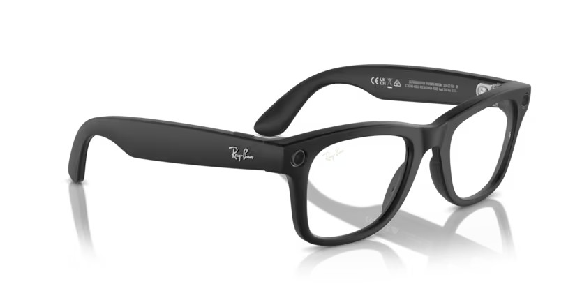 Sonnenbrillen Ray-Ban Meta Smart Glasses Wayfarer RW 4006 (601SM1) farbe nero form quadratisch gläser trasparente/verde